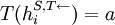 T(h_{i}^{S,T\leftarrow }) =a